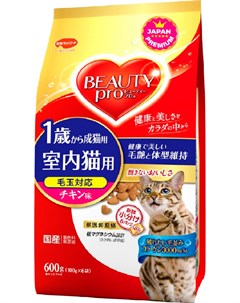 Beauty Pro для взрослых кошек для вывода шерсти с японским цыпленком 0 6 кг Japan premium pet
