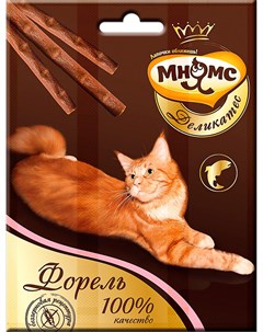 Лакомство деликатес для кошек палочки с форелью 1 шт Мнямс