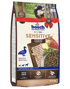 Сухой корм для собак Sensitive с уткой и картофелем 3 кг Bosch