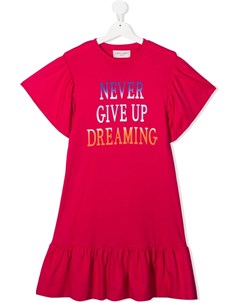 Платье футболка с графичным принтом Alberta ferretti kids
