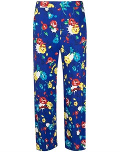 Укороченные брюки с цветочным принтом Love moschino