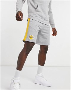 Серые трикотажные шорты с тесьмой NBA LA Lakers New era