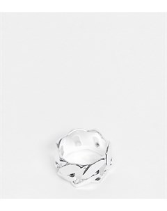Серебристое кольцо с цепочным дизайном ASOS DESIGN Curve Asos curve