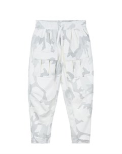 Белые брюки с камуфляжным принтом детские Dolce&gabbana