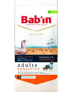 Bab in Selective Adulte Sensitive Poulet для взрослых собак всех пород с чувствительным пищеварением Bab'in