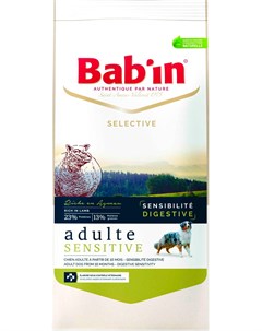 Bab in Selective Adulte Sensitive Agneau для взрослых собак всех пород с чувствительным пищеварением Bab'in
