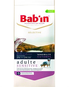 Bab in Selective Adulte Sensitive Saumon для взрослых собак всех пород с чувствительной кожей с лосо Bab'in