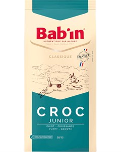 Bab in Classique Croc Junior для щенков и юниоров всех пород с уткой и свининой 15 кг Bab'in