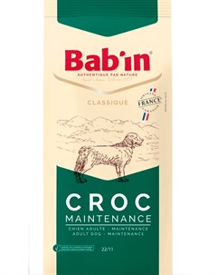 Bab in Classique Croc Maintenance для взрослых собак всех пород с уткой курицей и свининой 15 кг Bab'in