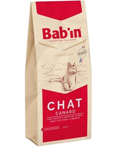 Bab in Classique Chat Canard для взрослых кошек с уткой свининой и домашней птицей 3 кг Bab'in
