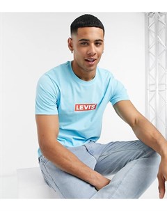 Голубая футболка с прямоугольным логотипом на груди эксклюзивно для ASOS Levi's®