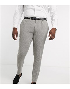 Супероблегающие серые брюки с добавлением шерсти Plus Asos design