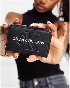 Черный кошелек на молнии Calvin klein jeans