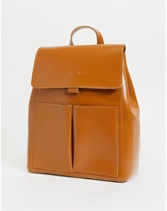 Светло коричневый рюкзак с клапаном и двумя карманами Claudia canova