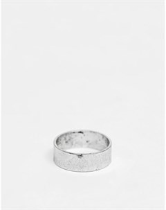 Широкое шлифованное кольцо серебристого цвета Asos design