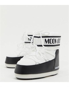 Белые классические низкие зимние сапоги Moon boot