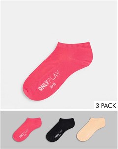 Набор из 3 пар спортивных носков разных цветов Only play