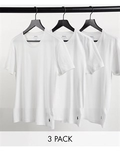 Набор из 3 белых футболок для дома с логотипом Polo ralph lauren
