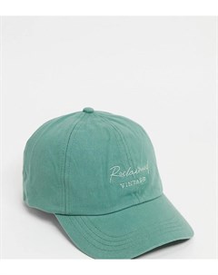 Зеленая выбеленная кепка в стиле унисекс с вышитым логотипом Inspired Reclaimed vintage