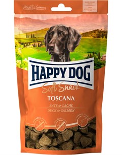 Лакомство Softsnack Toscana для взрослых собак всех пород с уткой и лососем 100 гр Happy dog