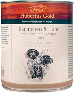 Для взрослых собак с кроликом курицей и картофелем 800 гр х 6 шт Hubertus gold