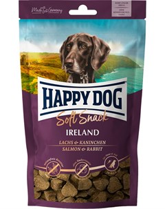 Лакомство Softsnack Irland для взрослых собак всех пород с лососем и кроликом 100 гр Happy dog
