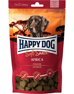 Лакомство Softsnack Africa для взрослых собак всех пород со страусом 100 гр Happy dog