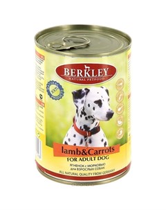 Влажный корм для собак Lamb Carrots 0 4 кг Berkley