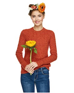Вязаный свитер с разрезами United colors of benetton