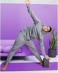 Серые брюки для йоги из материала soft touch Asos 4505