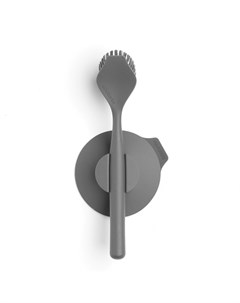 Щётка для мытья посуды с держателем на присоске Sink Side тёмно серый Brabantia