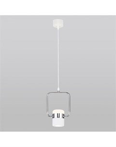 Хром белый подвесной светодиодный светильник с поворотным плафоном eurosvet a044562 Евросвет