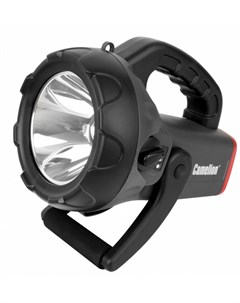 Ручной светодиодный прожекторный фонарь на аккумуляторе Дистанция освещения 230м 2 режима работы Camelion