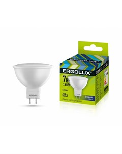 Светодиодная лампа GU5 3 7W 6500К холодный Ergolux
