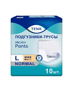 Подгузники трусы ТЕНА Пантс Нормал Pants Normal размер L 100 135 cm 10 шт Tena