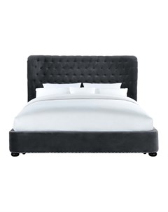Мягкая кровать brussel серый 180x140x215 см Icon designe