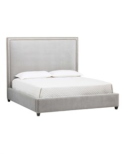 Мягкая кровать kino серый 180x140 см Icon designe