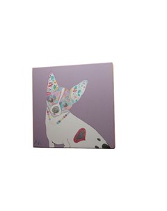 Постер собачка фиолетовый 43x43x3 см Кристина кретова