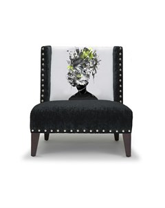 Кресло black white черный 80x107x77 см Icon designe