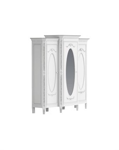 Шкаф платяной трехстворчатый с зеркалом будуар белый 215 2x210 0x62 0 см La neige