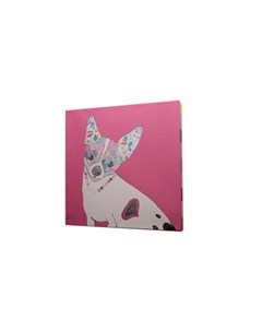 Постер собачка розовый 43x43x3 см Кристина кретова
