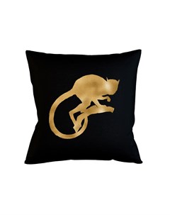 Интерьерная подушка золотая обезьяна мультиколор 45x45 см Object desire