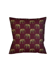 Интерьерная подушка группа слонов в бордовом красный 45x12x45 см Object desire