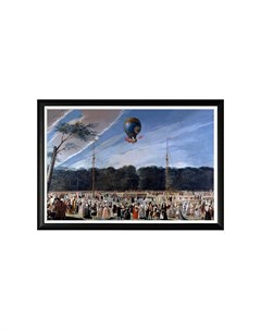 Картина взлет воздушного шара черный 66 0x45 0x2 0 см Object desire
