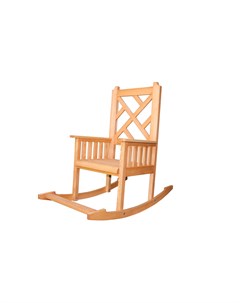 Кресло качалка деревянное английский узор бежевый 71x116x52 см Sofaswing