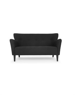 Двухместный диван бристоль s черный 150x81x84 см Vysotkahome