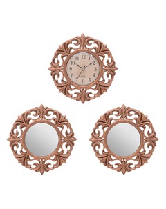 Часы настенные и 2 зеркала paula бронзовый 3 0 см To4rooms