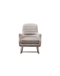 Кресло качалка велюровое серый 90x94x73 см Garda decor
