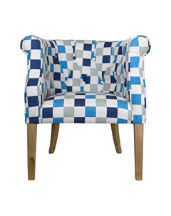 Кресло laela cubes голубой 63x86x68 см Mak-interior