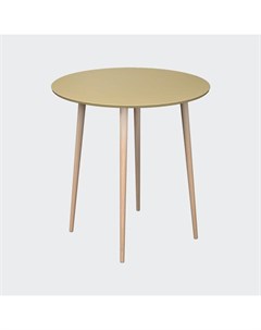 Обеденный стол спутник желтый 74 см Woodi
